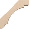 Ekena Millwork 5-inch W x 18-inch D x 18-inch H Aspen Rough Cedar Woodgrain TimberThane Knee Brace, Primed BRCUR05X18X18ASPRCPR - alternate 4